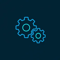 Interlocking gears icon.